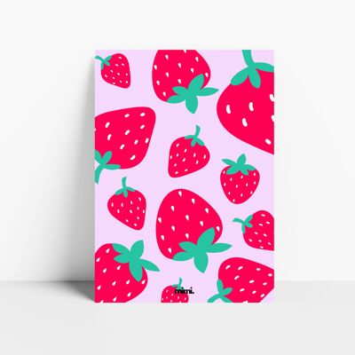 Plakat „Kleine Erdbeeren“.