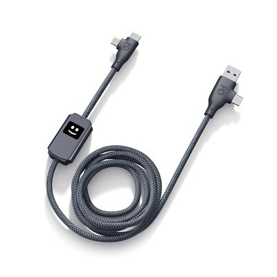 🔌 ALLURE - Cable de carga rápida 100W - Negro Antracita 🔌
