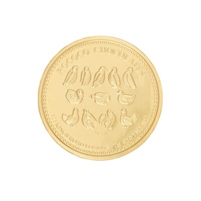 Large Rococo Milk Chocolate Gold Coin