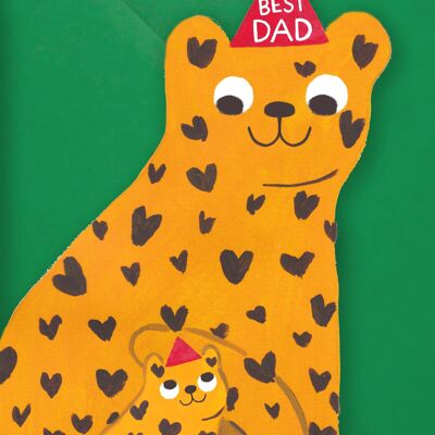 O-CF0016 DIE CUT FATHERS LEOPARD CARD