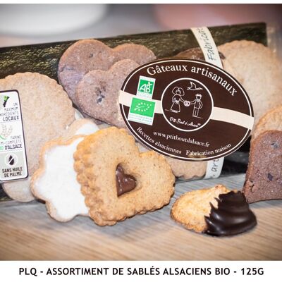 Surtido de "galletas de mantequilla alsacianas" ecológicas - 125 g (Bolsa/Plano)