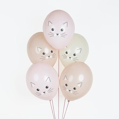 5 Ballons de baudruche : chat