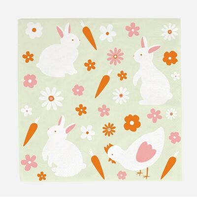 20 Servilletas de papel: conejo