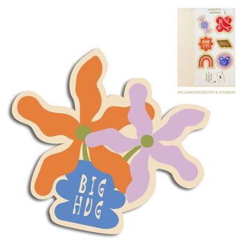 Ausgeschnittene Karten – Blume – Big Hug