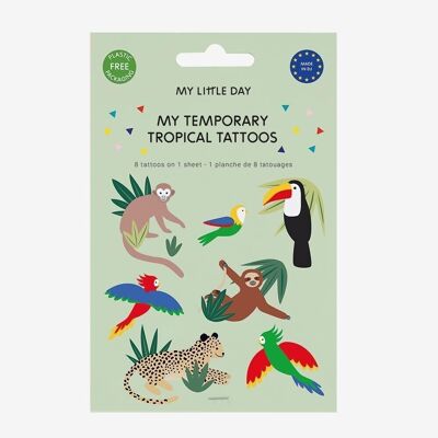 8 Tatouages éphémères : tropical