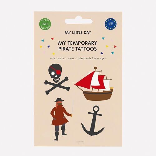 8 Tatouages éphémères : pirates