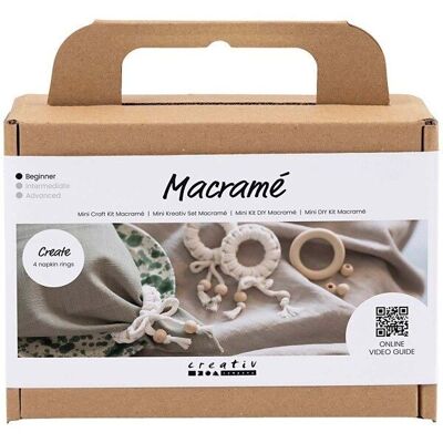 Kit macramè fai da te - Anelli per tovaglioli - 4 pz