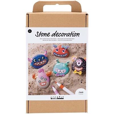 Children's DIY kit - Decorate Monster pebbles - 5 pcs