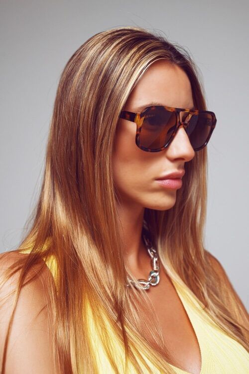 70´s Aviator Sunglasses In Tortoise Shell