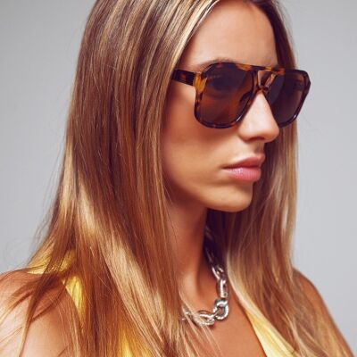 70´s Aviator Sunglasses In Tortoise Shell