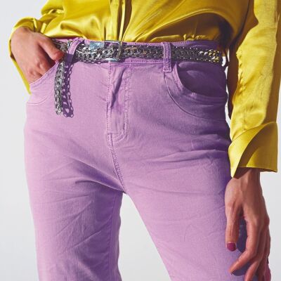 Straight leg jeans in lila