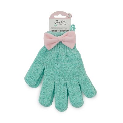 2 MINT GREEN exfoliating gloves - ISABELLE LAURIER