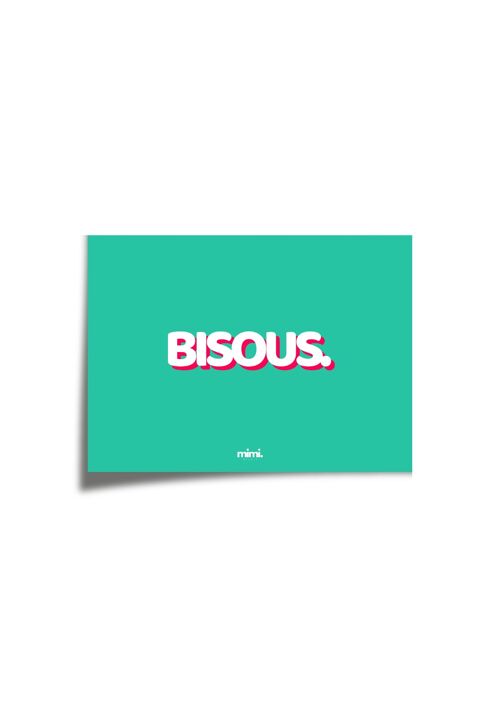 Affiche "Bisous"