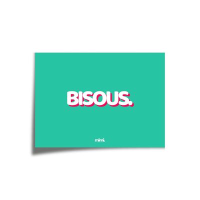 Affiche "Bisous"