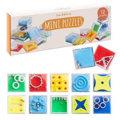 12 mini casse-tête de jeu de cube de puzzle de labyrinthe, favoritos parfaites de sac de fête, remplisseurs de bas de Noël, récompenses de classe