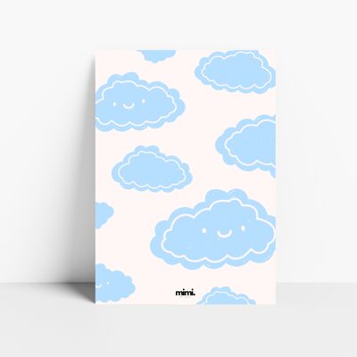 Poster „Blaue Wolken“