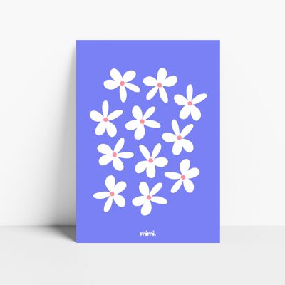 Poster „Kleine blaue Blumen“