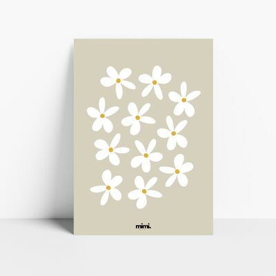 Poster “Little beige flowers”