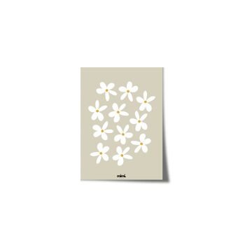 Affiche "Petites fleurs beiges" 3