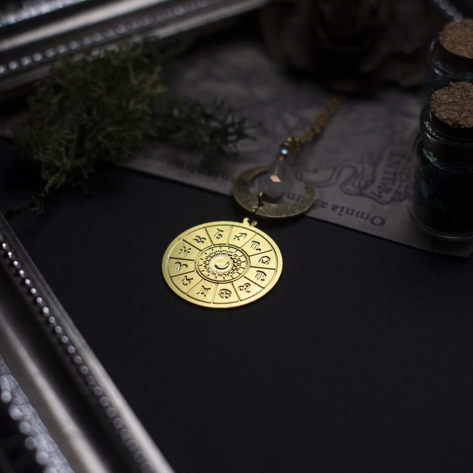 collana pendente astrologia in ottone