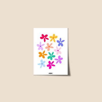 Affiche "Petites fleurs colorées" 3