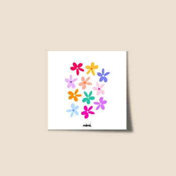 Affiche "Petites fleurs colorées" 5
