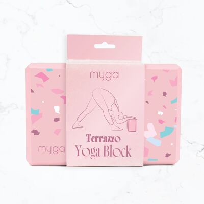 Bloc de yoga en mousse Terrazzo