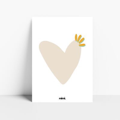 Poster „Beiges Herz“