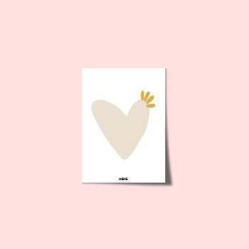 Affiche "Coeur beige" 3