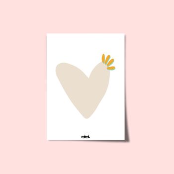 Affiche "Coeur beige" 4