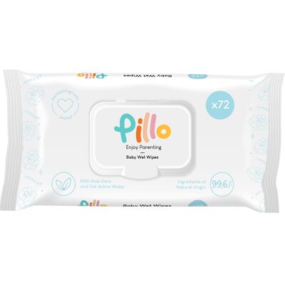 Pillo Baby Feuchttücher – 576x Wickeltücher – Zarte Feuchttücher für empfindliche Haut – 576 Stk