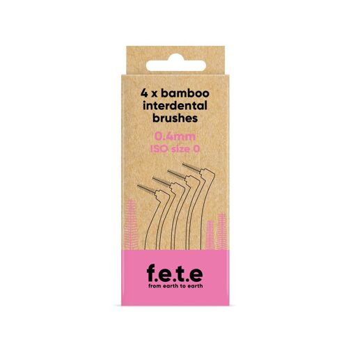 Bamboo Interdental Brushes | Size 0 -0.4mm Yellow