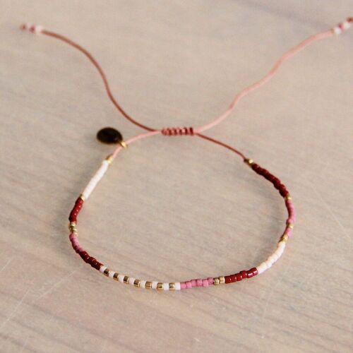 Miyuki bracelet pink/burgundy/nude/gold plated