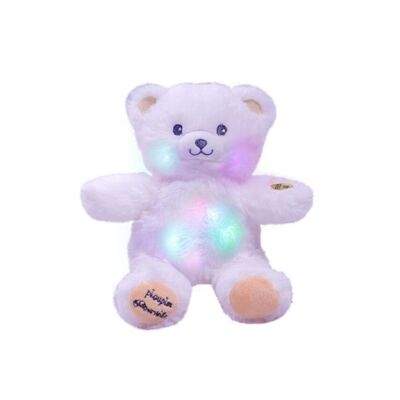 Gaston Luminous Bear Plüschtier – Weiß-Beige – 20 cm