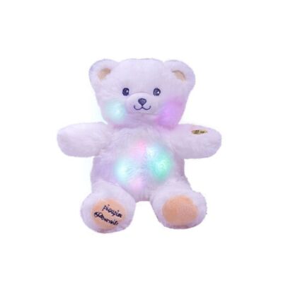 Gaston Orsetto Luminoso di Peluche - Bianco-beige - 20 cm - Pioupiou et Merveilles