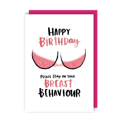 Paquete de 6 tarjetas de cumpleaños del comportamiento de los senos
