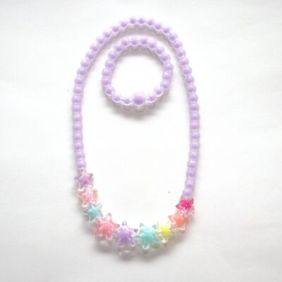 Necklace + bracelet set - STARS - Parma