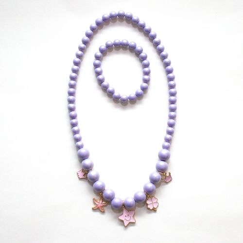 Parure Collier + bracelet - ETOILES - Parme
