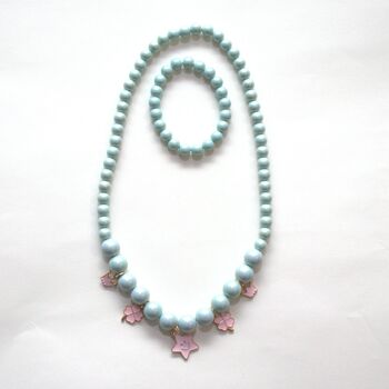 Parure Collier + bracelet -  MILA - Menthe 2