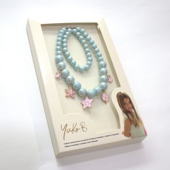 Parure Collier + bracelet -  MILA - Menthe 6