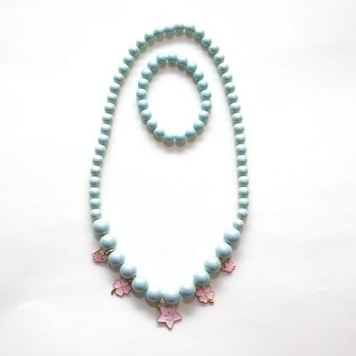 Parure Collier + bracelet - MILA - Menthe