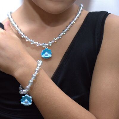 Parure Collier + bracelet - ZOA - Tresor Bleu