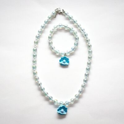 Parure Collier + bracelet - ZOA - Tresor Bleu
