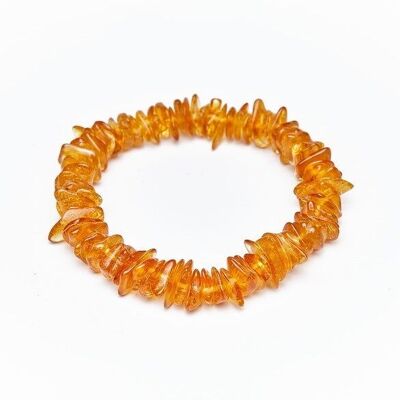 Bracelet ambre chips miel