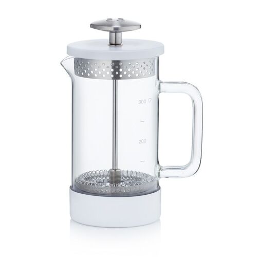 French Press - Core Coffee Press by Barista & Co | White 3 cup/1 mug/350ml cafetiere
