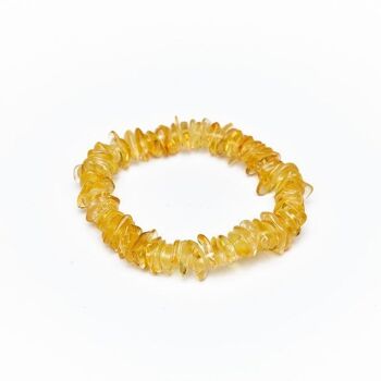 Bracelet ambre chips citron