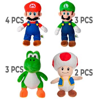 Peluche Super Mario 20cm assortie - 760024428