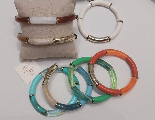 LOT de 7 bracelets élastiques assortis 7 couleurs