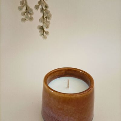 BERNY candle - Vintage artisanal ceramic pot