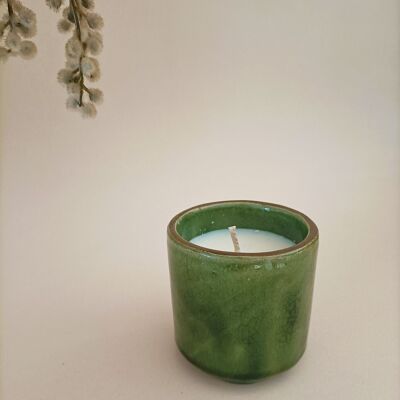 SELENE candle - Vintage artisanal stoneware pot